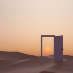 Open doorway in the desert
